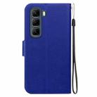 For Infinix Hot 50 5G Ultra-thin Voltage Magnetic Buckle Leather Phone Case(Blue) - 3