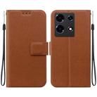 For Infinix Note 30 4G / 5G Ultra-thin Voltage Magnetic Buckle Leather Phone Case(Brown) - 1