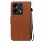 For Infinix Note 30 4G / 5G Ultra-thin Voltage Magnetic Buckle Leather Phone Case(Brown) - 3