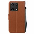 For Infinix Note 30 Pro Ultra-thin Voltage Magnetic Buckle Leather Phone Case(Brown) - 3