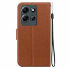 For Infinix Note 30i Ultra-thin Voltage Magnetic Buckle Leather Phone Case(Brown) - 3