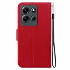 For Infinix Note 30i Ultra-thin Voltage Magnetic Buckle Leather Phone Case(Red) - 3