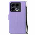 For Infinix Note 40 4G Ultra-thin Voltage Magnetic Buckle Leather Phone Case(Purple) - 3