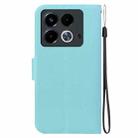 For Infinix Note 40 4G Ultra-thin Voltage Magnetic Buckle Leather Phone Case(Green) - 3