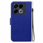 For Infinix Note 40 4G Ultra-thin Voltage Magnetic Buckle Leather Phone Case(Blue) - 3