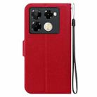 For Infinix Note 40 Pro 4G / 5G Ultra-thin Voltage Magnetic Buckle Leather Phone Case(Red) - 3