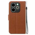 For Infinix Smart 8 / Smart 8 HD Ultra-thin Voltage Magnetic Buckle Leather Phone Case(Brown) - 3