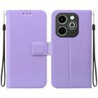 For Infinix Smart 8 / Smart 8 HD Ultra-thin Voltage Magnetic Buckle Leather Phone Case(Purple) - 1