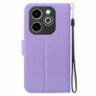 For Infinix Smart 8 / Smart 8 HD Ultra-thin Voltage Magnetic Buckle Leather Phone Case(Purple) - 3