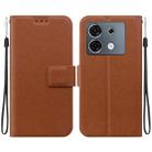 For Infinix Zero 30 5G Ultra-thin Voltage Magnetic Buckle Leather Phone Case(Brown) - 1