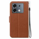 For Infinix Zero 30 5G Ultra-thin Voltage Magnetic Buckle Leather Phone Case(Brown) - 3