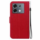 For Infinix Zero 30 5G Ultra-thin Voltage Magnetic Buckle Leather Phone Case(Red) - 3