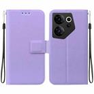 For Tecno Camon 20 Premier Ultra-thin Voltage Magnetic Buckle Leather Phone Case(Purple) - 1