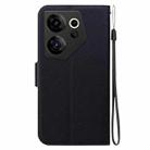 For Tecno Camon 20 Premier Ultra-thin Voltage Magnetic Buckle Leather Phone Case(Black) - 3