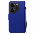 For Tecno Camon 20 Premier Ultra-thin Voltage Magnetic Buckle Leather Phone Case(Blue) - 3