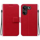 For Tecno Camon 20 Pro 5G Ultra-thin Voltage Magnetic Buckle Leather Phone Case(Red) - 1