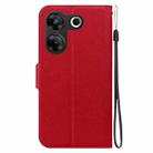 For Tecno Camon 20 Pro 5G Ultra-thin Voltage Magnetic Buckle Leather Phone Case(Red) - 3