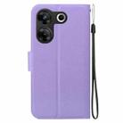 For Tecno Camon 20 Pro 5G Ultra-thin Voltage Magnetic Buckle Leather Phone Case(Purple) - 3