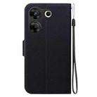 For Tecno Camon 20 Pro 5G Ultra-thin Voltage Magnetic Buckle Leather Phone Case(Black) - 3