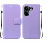 For Tecno Camon 20 / Camon 20 Pro 4G Ultra-thin Voltage Magnetic Buckle Leather Phone Case(Purple) - 1