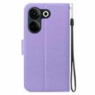 For Tecno Camon 20 / Camon 20 Pro 4G Ultra-thin Voltage Magnetic Buckle Leather Phone Case(Purple) - 3