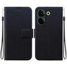 For Tecno Camon 20 / Camon 20 Pro 4G Ultra-thin Voltage Magnetic Buckle Leather Phone Case(Black) - 1