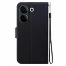 For Tecno Camon 20 / Camon 20 Pro 4G Ultra-thin Voltage Magnetic Buckle Leather Phone Case(Black) - 3