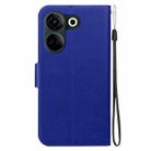 For Tecno Camon 20 / Camon 20 Pro 4G Ultra-thin Voltage Magnetic Buckle Leather Phone Case(Blue) - 3