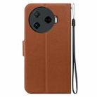 For Tecno Camon 30 4G / 5G Ultra-thin Voltage Magnetic Buckle Leather Phone Case(Brown) - 3