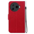 For Tecno Camon 30 4G / 5G Ultra-thin Voltage Magnetic Buckle Leather Phone Case(Red) - 3