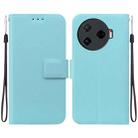 For Tecno Camon 30 4G / 5G Ultra-thin Voltage Magnetic Buckle Leather Phone Case(Green) - 1