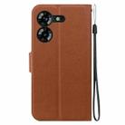 For Tecno Pova 5 Ultra-thin Voltage Magnetic Buckle Leather Phone Case(Brown) - 3