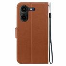 For Tecno Pova 5 Pro Ultra-thin Voltage Magnetic Buckle Leather Phone Case(Brown) - 3