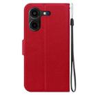 For Tecno Pova 5 Pro Ultra-thin Voltage Magnetic Buckle Leather Phone Case(Red) - 3