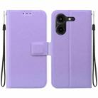 For Tecno Pova 5 Pro Ultra-thin Voltage Magnetic Buckle Leather Phone Case(Purple) - 1