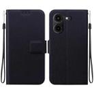 For Tecno Pova 5 Pro Ultra-thin Voltage Magnetic Buckle Leather Phone Case(Black) - 1