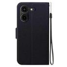 For Tecno Pova 5 Pro Ultra-thin Voltage Magnetic Buckle Leather Phone Case(Black) - 3