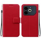 For Tecno Pova 6 Neo Ultra-thin Voltage Magnetic Buckle Leather Phone Case(Red) - 1