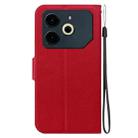 For Tecno Pova 6 Neo Ultra-thin Voltage Magnetic Buckle Leather Phone Case(Red) - 3