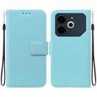 For Tecno Pova 6 Neo Ultra-thin Voltage Magnetic Buckle Leather Phone Case(Green) - 1