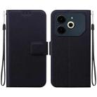 For Tecno Pova 6 Neo Ultra-thin Voltage Magnetic Buckle Leather Phone Case(Black) - 1