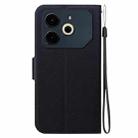 For Tecno Pova 6 Neo Ultra-thin Voltage Magnetic Buckle Leather Phone Case(Black) - 3