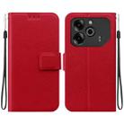 For Tecno Pova 6 / Pova 6 Pro Ultra-thin Voltage Magnetic Buckle Leather Phone Case(Red) - 1