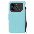 For Tecno Pova 6 / Pova 6 Pro Ultra-thin Voltage Magnetic Buckle Leather Phone Case(Green) - 3