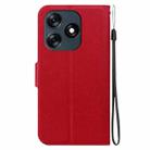 For Tecno Spark 10 4G / Spark 10C Ultra-thin Voltage Magnetic Buckle Leather Phone Case(Red) - 3