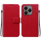 For Tecno Spark 20 Pro Ultra-thin Voltage Magnetic Buckle Leather Phone Case(Red) - 1