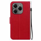 For Tecno Spark 20 Pro Ultra-thin Voltage Magnetic Buckle Leather Phone Case(Red) - 3