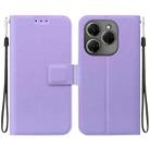 For Tecno Spark 20 Pro Ultra-thin Voltage Magnetic Buckle Leather Phone Case(Purple) - 1