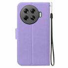 For Tecno Spark 20 Pro+ Ultra-thin Voltage Magnetic Buckle Leather Phone Case(Purple) - 3