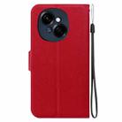 For Tecno Spark Go 1 / Pop 9 Pro Ultra-thin Voltage Magnetic Buckle Leather Phone Case(Red) - 3